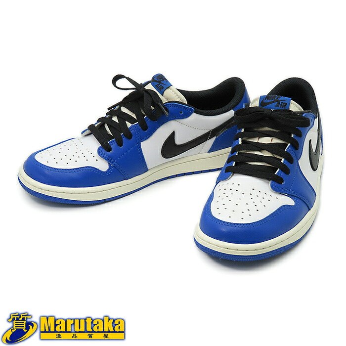 【ナイキ エア ジョーダン 1 ロー ゲームロイヤル】27.5cm CZ0790 美品 メンズスニーカー 白 黒 青 LOW NIKE Jordan Game Royal 中古 送料無料 質屋出品 兵庫県 西宮市 甲子園 甲子園店 実店舗あります 誕生日 記念日 父の日 プレゼント アパレル 古着 衣類 服 衣料