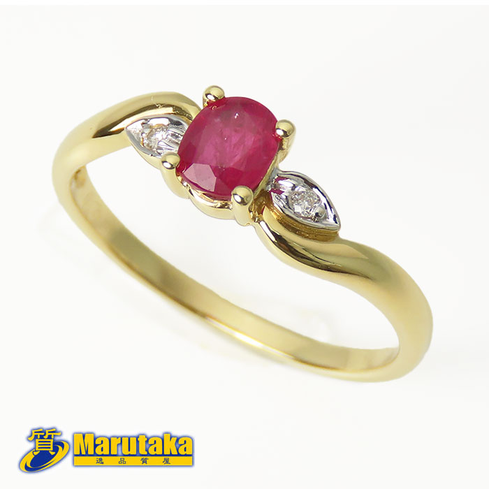 楽天市場】K18【18金】リング 指輪 ルビー0.48ct ダイヤモンド