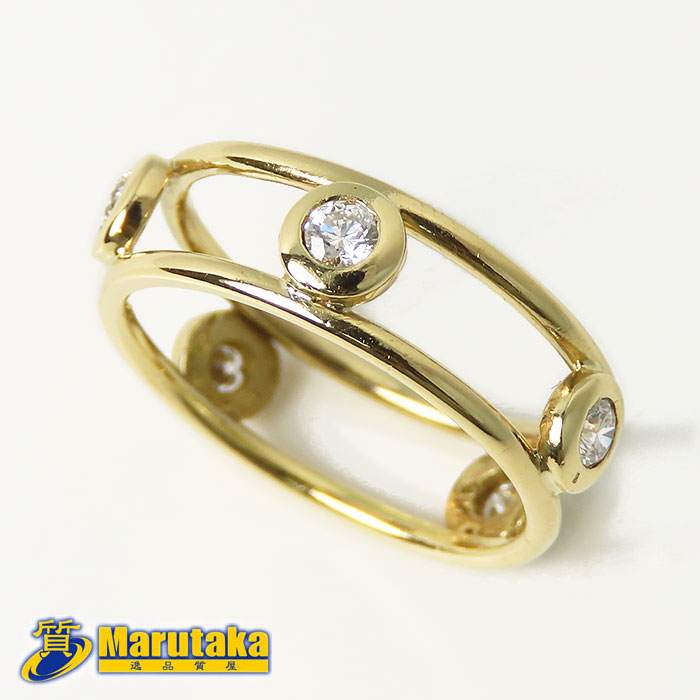 楽天市場】K18 ダイヤモンド リング 12号 指輪 シンプル 印台 メンズ