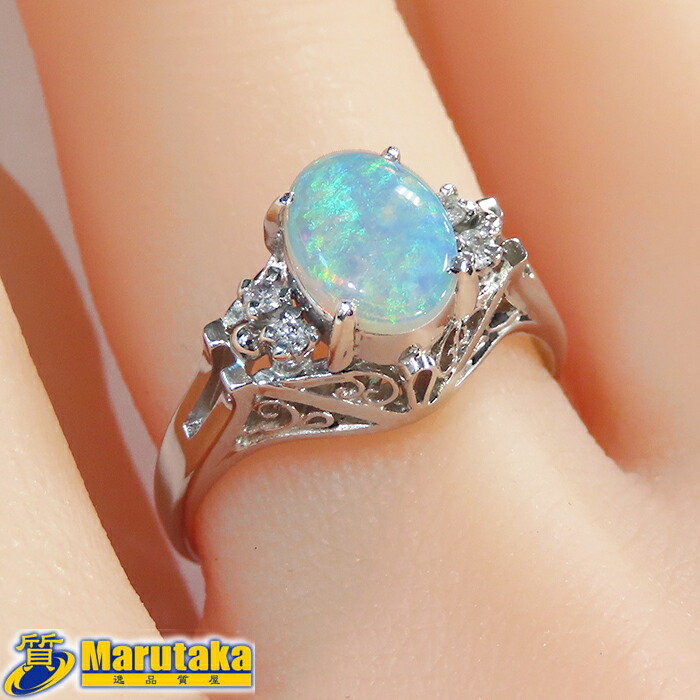 楽天市場】【限定1本】Pt900 極上 メキシコオパール & ダイヤモンド
