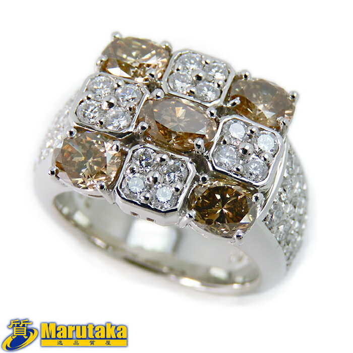 楽天市場】ブラウンダイヤモンド 0.625ct リング 12号 PT900 プラチナ