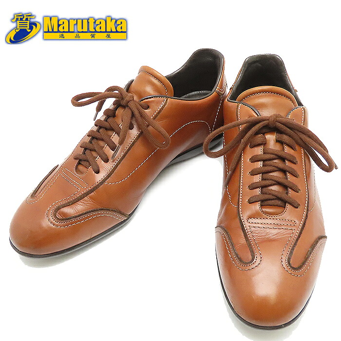 Santoni CLUB レザー スニーカー #5 日本サイズメンズ 23cm サントーニ クラブ ブラウン アパレル 逸品質屋 丸高 尼崎市 Leather Sneakers Marutaka USED 衣類 クツ 兵庫県 靴 送料無料 シューズ 茶 革 中古 プレゼント ファッション 買取 お洒落 Pawn shop 実店舗有｜逸品質屋　丸高 13,860円