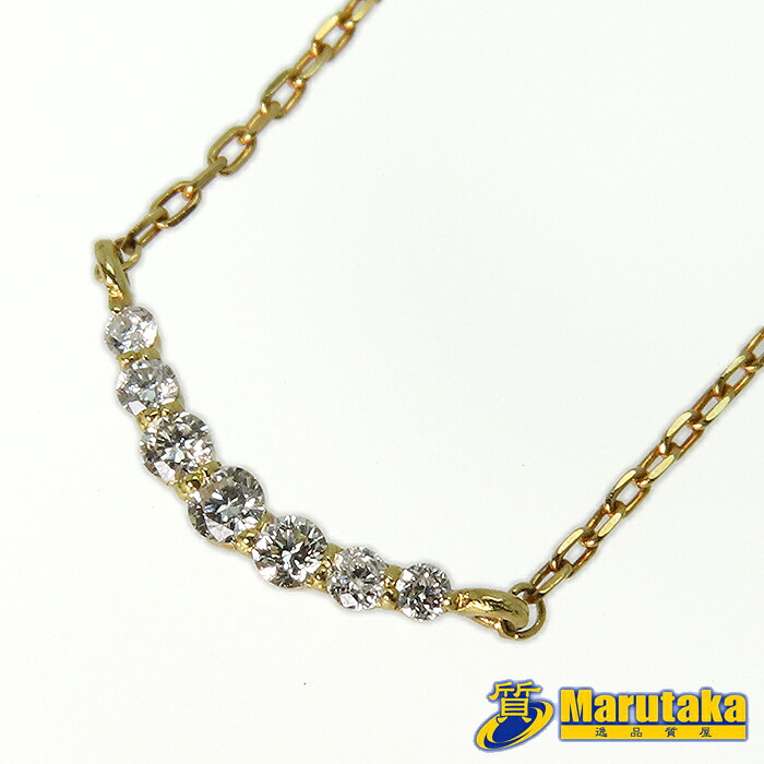 【 K18 ダイヤモンド ネックレス 】 18金 約0.05ct 約0.8g 約41cm 三日月 ムーン モチーフ ジュエリー 中古 23k88-19 逸品質屋 丸高 甲子園店 送料無料 質屋出品 兵庫県 実店舗あります 宝石 ファッション 資産 コレクション おしゃれ 買取 誕生日 記念日 プレゼント|逸品質屋 丸高