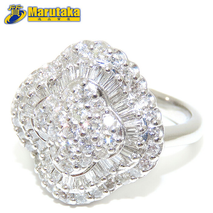 ダイヤモンド リング 17号 Pt900 鑑別書 プラチナ 指輪 2.00ct 逸品質屋 丸高 尼崎市 豪華 Diamond Ring 10.8g Platinum Marutaka USED jewelry 兵庫県 送料無料 中古 買取 メレ プレゼント ファッション お洒落 ゴージャス 宝石 ジュエリー Pawn shop 実店舗有｜逸品質屋　丸高