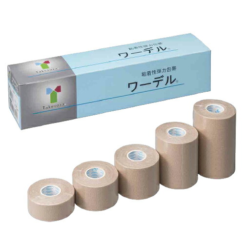 【最強翌日配送対応商品】タケトラ(竹虎)　NEW ワーデル 粘着性弾力包帯 (5種類からお選び下さい)