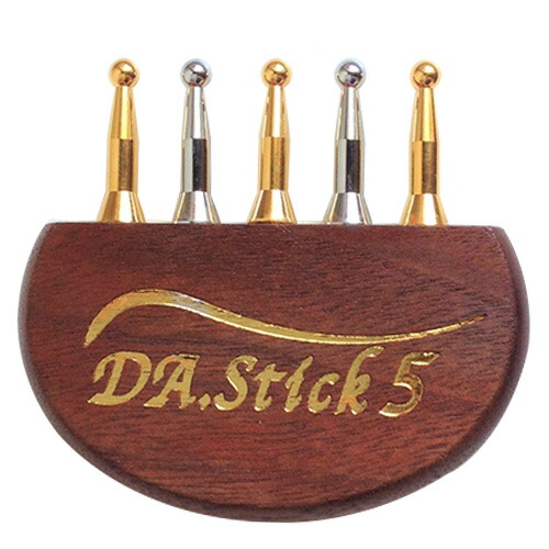【皮膚針】ディーエースティック5(DA.Stick5) - 【ダイオード入り】クローム(-極)とゴールド(+極)を同時に使用できる手のひらサイズ。フェイシャルマッサージ等広範囲にアプローチ。【smtb-s】 19,536円