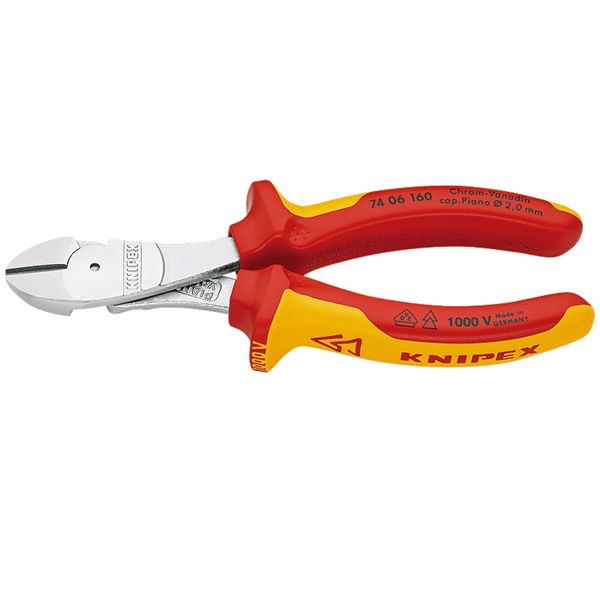 KNIPEX クニペックス 1000V不成立豪然たる斜ニッパー 全長160粍 7406-160 DIY・工具-切断工具-ニッパー