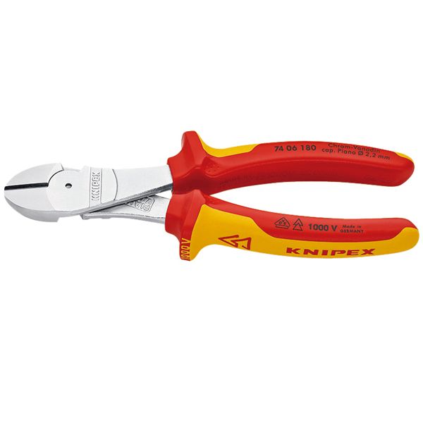KNIPEX クニペックス 1000V絶縁強力斜ニッパー 全長180mm 7406-180|日本茶と健康茶のお店いっぷく茶屋
