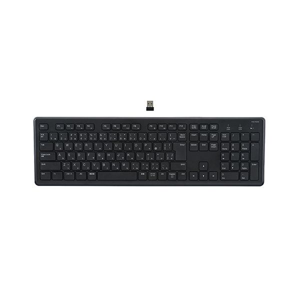 ナカバヤシ ミヨシ超静音 無線静音フルキーボード ブラック FKB-R249BK 1台