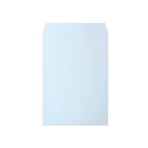 （まとめ）透けないカラー封筒ワンタッチテープ付 角2 パステルブルー 100枚入&times;5パック｜日本茶と健康茶のお店いっぷく茶屋
