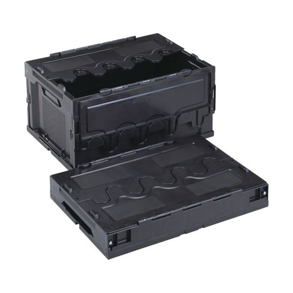 岐阜プラスチック工業 折りたたみコンテナー CF-S76NR 黄／透明 CF-S76NR-YT 1台 組立式