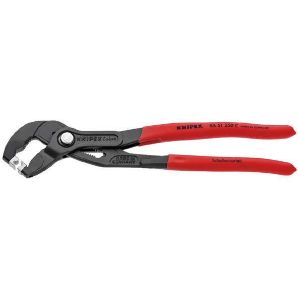 KNIPEX クニペックス ホースクリッププライヤー 上滑り打ち切り可塑性物質上塗り 大きさ50×20×250粍 風呂敷き包み入 8551-250CSB