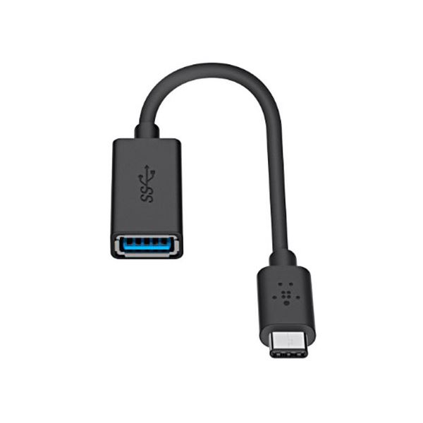 (まとめ)BELKIN USB-Cケーブル USB3.0 Type-C to Aアダプター F2CU036BTBLK 1個