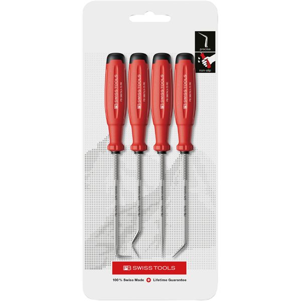 PB SWISS TOOLS ピービースイスツールズ 4本組 スイスグリップEVO ピックツール 台紙付 38680.CN