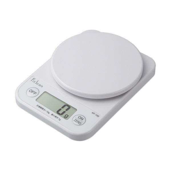 （まとめ） タニタ デジタルクッキングスケールホワイト KF-100-WH 1台 【×5仕掛ける】 調理器具・製菓器具-キッチン用品・食器・調理器具-計量・タイマー・温度計