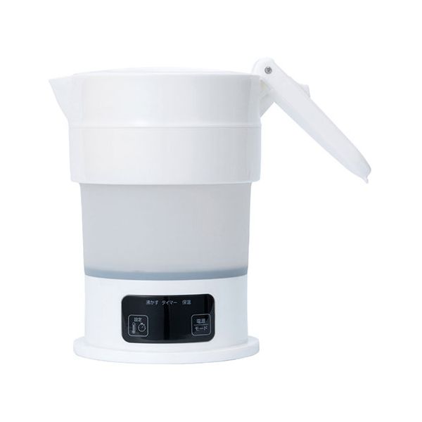 MCO 折りたためるケトル 多機能 600ml 普段使いから海外旅行まで ホワイト MBE-TK04/WH