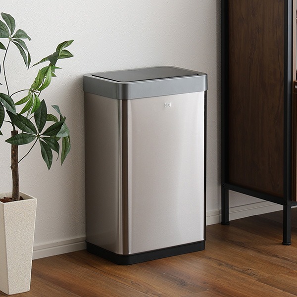 充電式 自動開閉ゴミ箱 45L シルバー【代引不可】｜日本茶と健康茶のお店いっぷく茶屋