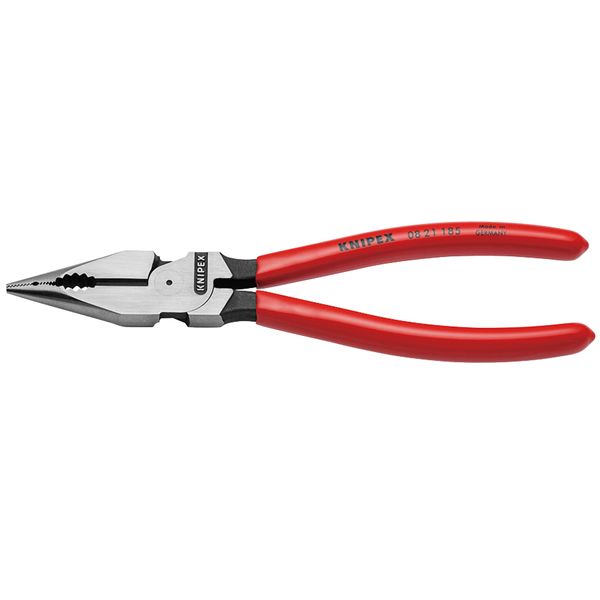 KNIPEX クニペックス ニードルノーズペンチ 可塑性物質上塗り 大きさ185×85×20粍 0821-185