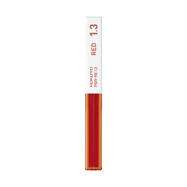 （まとめ） コクヨ 読みやすい替芯（吊り下げ容器に並べる）1.3粍 赤芯 PSR-RE13-1P 1仕掛ける（50本：5本×10個） 【×5仕掛ける】