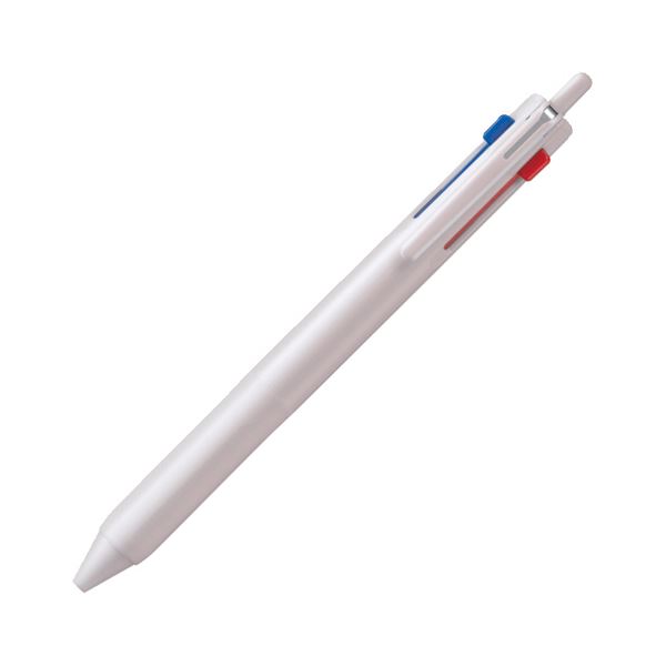 （まとめ）三菱鉛筆 ジェット機流れ3色ボールペン 0.5粍 (軸色：ホワイトライトピンク) SXE350705W.51 1本【×20仕掛ける】