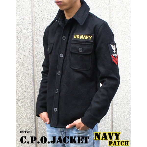 米軍 C.P.O.ジャケット NAVYパッチ JJ127YP ブラック 36（S） 【レプリカ】｜日本茶と健康茶のお店いっぷく茶屋