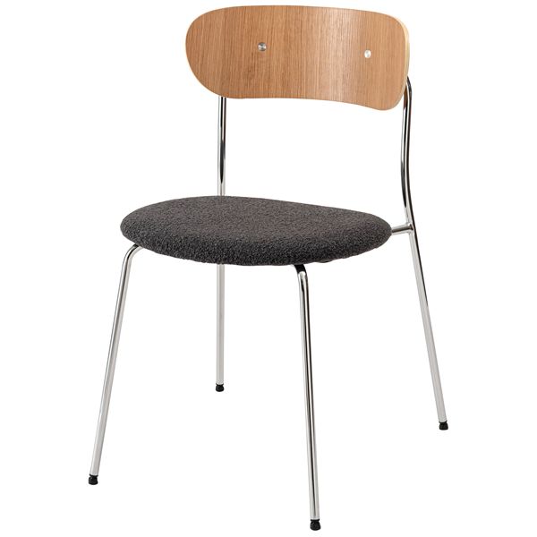 チェア 約W50×D53.5×H78.5×SH47cm ダークグレー スタッキング可 完成品