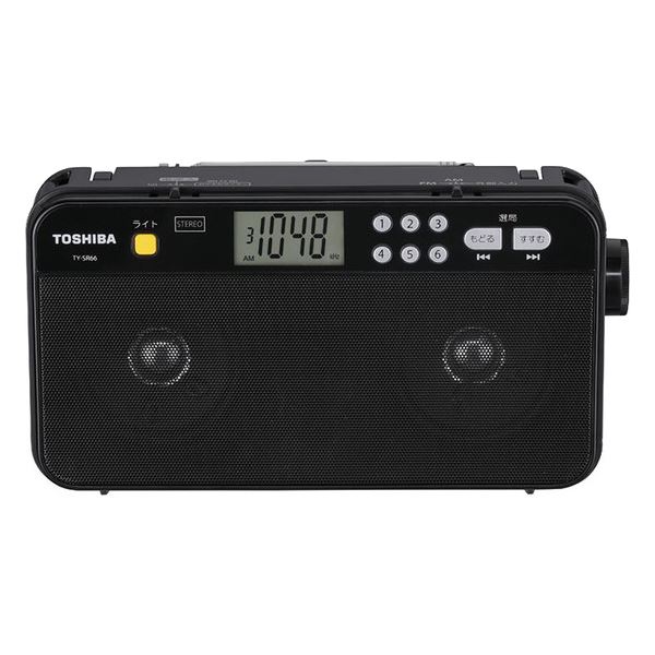 東芝 AM FM ポケットラジオ TYAPR1(K) 作動品　電池付
