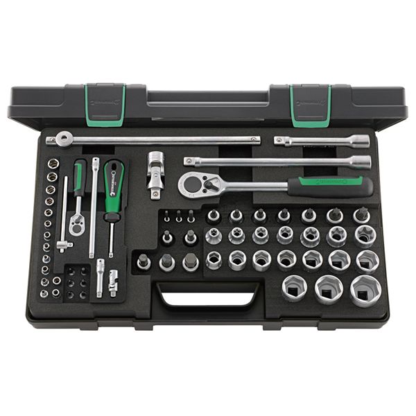 STAHLWILLE スタビレー 63点入 1／4SQ・1／2SQ ソケット鍵書き割り 容れもの付 全長483粍 86TXKN
