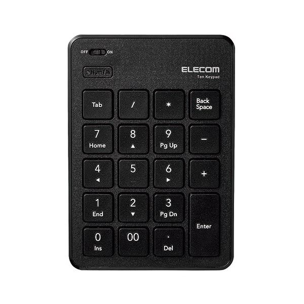 エレコム Bluetoothテンキーゲーム盤 薄型 TK-TBP020BK テンキー-マウス・キーボード・入力機器-パソコン・周辺機器