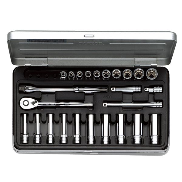 KTC 京都機械工具 6.3SQ ソケットレンチセット 25点(mm) TB2X20|日本茶と健康茶のお店いっぷく茶屋