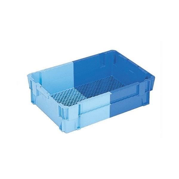 【5個セット】 業務用コンテナボックス/食品用コンテナー 【NF-M34】 ダークブルー/ブルー 材質:PP【代引不可】|日本茶と健康茶のお店いっぷく茶屋