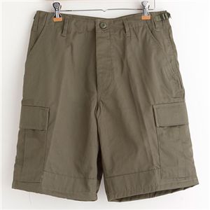 アメリカ軍 BDU カーゴショートパンツ ／迷彩服パンツ 【 XSサイズ 】 リップストップ オリーブ 【 レプリカ 】