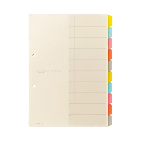 かわいい コクヨ まとめ カラー仕切カード ファイル用 10山見出し 送料込 4セット 1パック 5組 シキ 130 5色 扉紙 2穴 タテ Ds Www Radiosinagoga Com