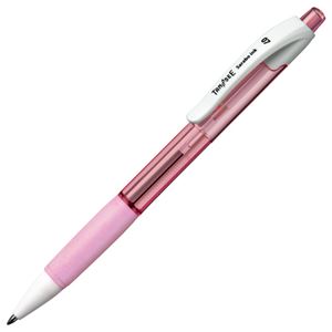（まとめ） TANOSEE ノック式油性ボールペン（なめらかインク） 0.7mm 黒 （軸色 クリアピンク） 1本 【×60セット】