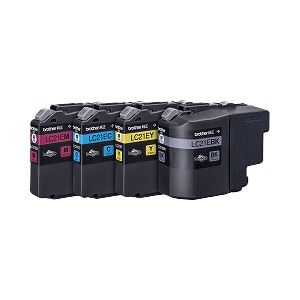 ブラザー工業 インキ薬莢大静電容量印字機 お徳用4色容器に並べる LC21E-4PK