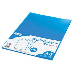（まとめ） TANOSEE 読みやすい保持者 A4 青み 1容器に並べる（10枚） 【×30仕掛ける】