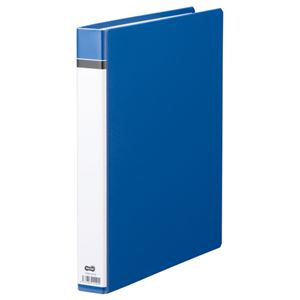 （まとめ） TANOSEE 30穴バインダー（貼り表紙） A4タテ 100枚収容 背幅42mm 青 1冊 【×5セット】