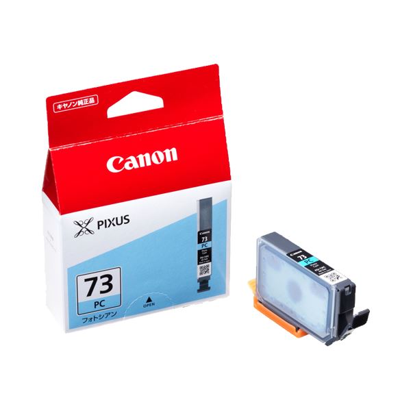 (まとめ) キヤノン Canon インクタンク PGI-73PC フォトシアン 6397B001 1個 【×10セット】