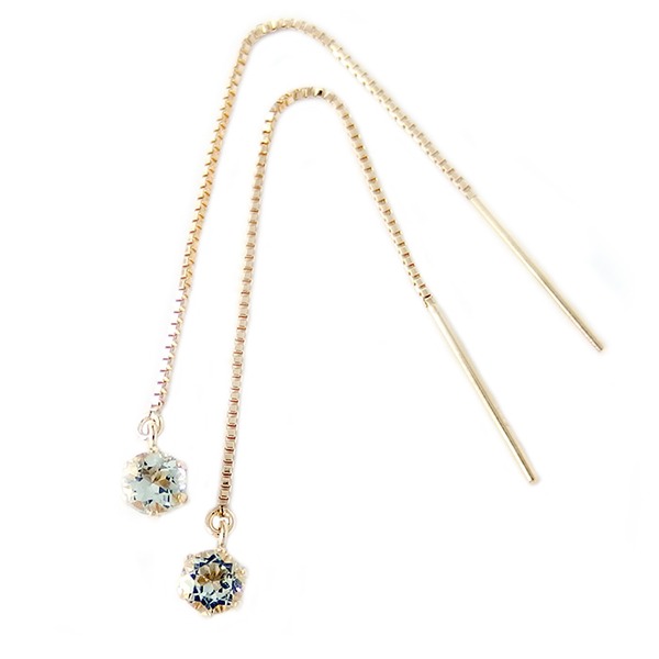 ピアス アクアマリン K18イエローゴールド 3月 誕生石 アメリカン バースデーピアス ロングピアス 揺れる チェーン シンプル 送料無料!|日本茶と健康茶のお店いっぷく茶屋 ピアス アクアマリン K18イエローゴールド 3月 誕生石 アメリカン バースデーピアス ロングピアス 揺れる チェーン シンプル 送料無料!|日本茶と健康茶のお店いっぷく茶屋