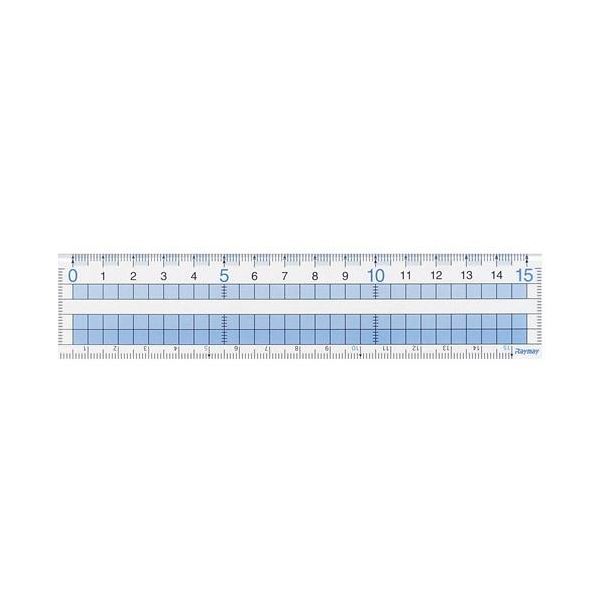 (まとめ) レイメイ藤井 見やすい方眼定規 15cmAJH158 1本 【×50セット】