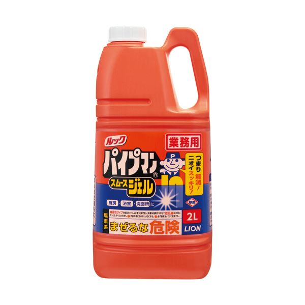 (まとめ) ライオン ルック パイプマン スムースジェル 業務用 2L 1本 【×10セット】