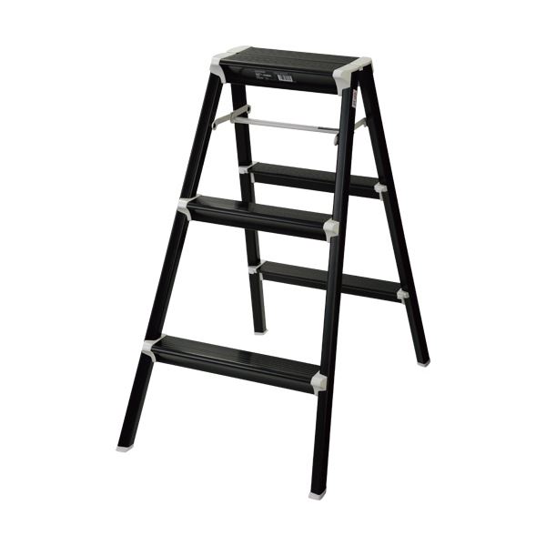 長谷川工業 アルミ踏み台 SKITSTEP 3段 ブラック SK2.0-08BK 1台 14,588円