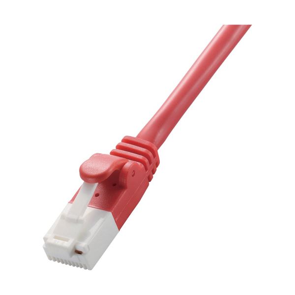 (まとめ) エレコム Cat6対応ツメ折れ防止LANケーブル レッド 10m LD-GPT／R10／RS 1本 【×10セット】