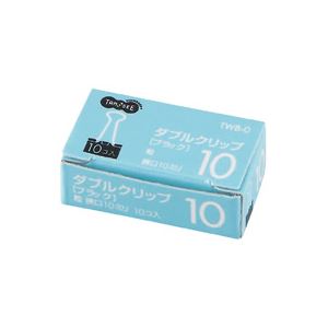 (まとめ) TANOSEE ダブルゼムクリップ 粒 口幅10粍 黒いこと 1箱（10個）  【×300仕掛ける】