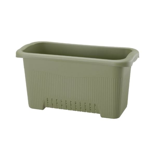 (まとめ) プランター/園芸用品 【63型N グリーン】 2ポット植え用 長角タイプ 菜園上手【×10個セット】|日本茶と健康茶のお店いっぷく茶屋