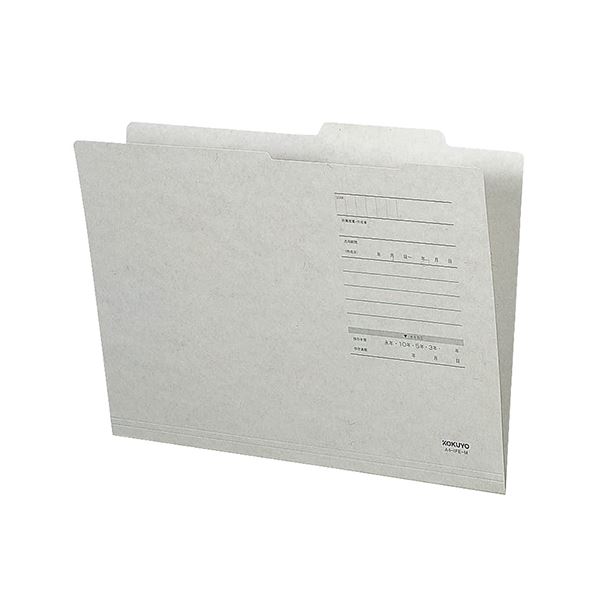 （まとめ）コクヨ A4ジャスフォルダー(E印字機)灰 A4-IFE-M 1仕掛ける(10冊) 【×10仕掛ける】
