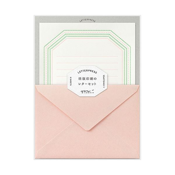 (まとめ) ミドリ 雁の使い書き割り 活版 ひな形柄 さくら色 86462006 1書き割り(5容器に並べる) 【×3書き割り】