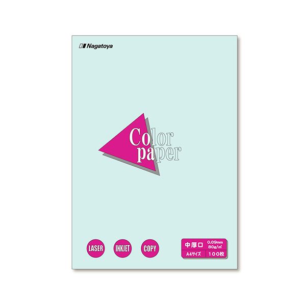 (まとめ) 長門屋バス発着場 Color Paper A4 中厚口 水 ナ-3210 1冊（100枚）  【×30仕掛ける】