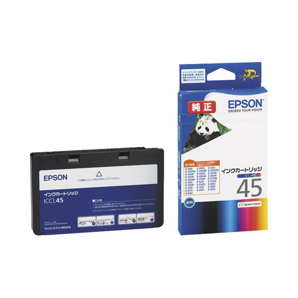 (まとめ) エプソン EPSON インキ薬莢 色つや（4色一体型） ICCL45 1個  【×10仕掛ける】