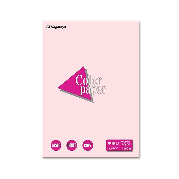 (まとめ) 長門屋バス発着場 Color Paper A4 中厚口 さくら ナ-3219 1冊（100枚）  【×30仕掛ける】